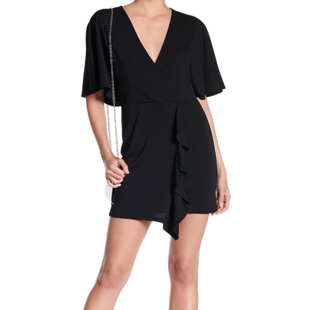 Free Press Ruffled Short Sleeve Dress - XS